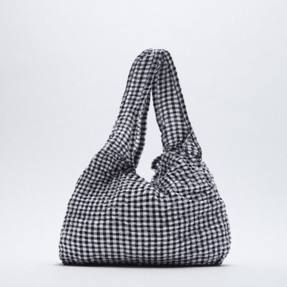 ZARA Gingham Bag - Picture 2 of 9